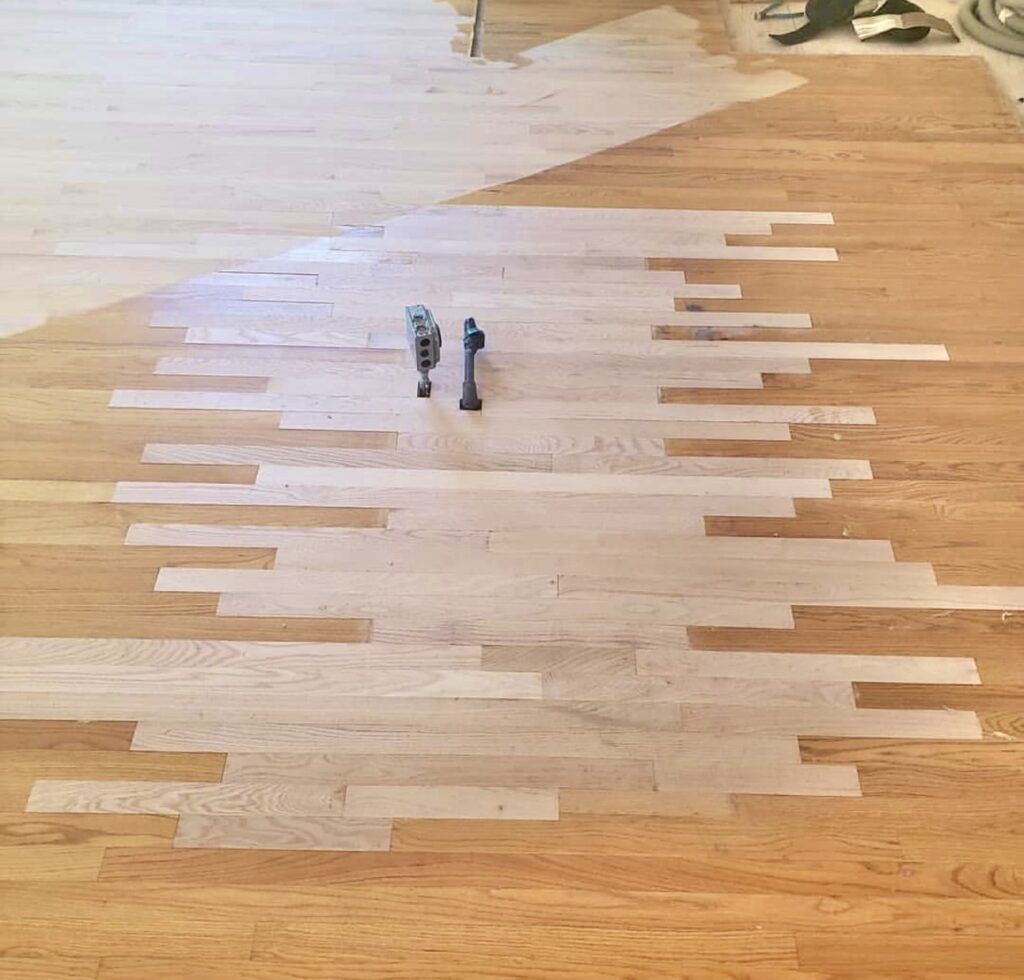 Repairing-sanding-and-refinishing-a-floor-with-Reddys-Hardwood-In-Addison